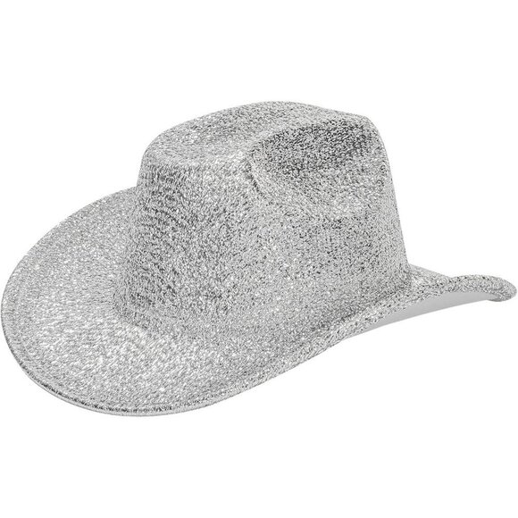Women Western Glitter Cowboy Hat Sparkle Cowgirl Fedora for Parties main image 4